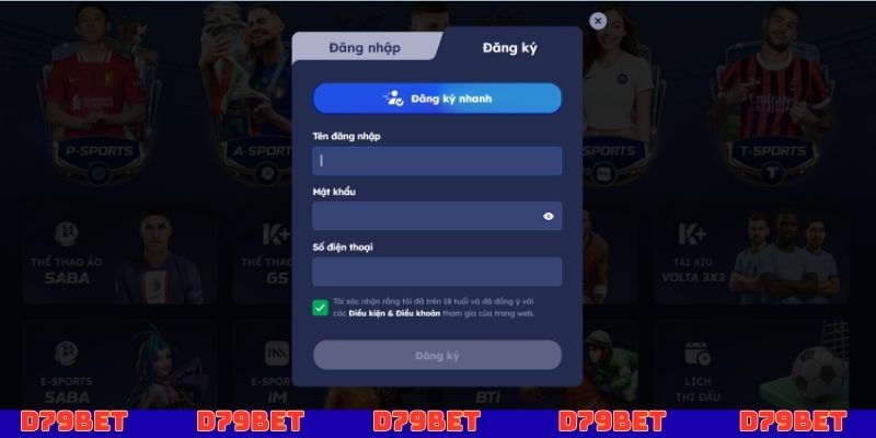 Quy trình các bước đăng ký D79bet an toàn, bảo mật cao